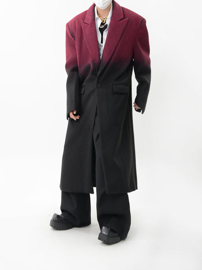 【24s Nov.】Gradient Dyed Wool Overcoat