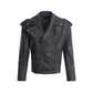 【24s Oct.】Deconstructed Blazer-collar Leather Biker Jacket