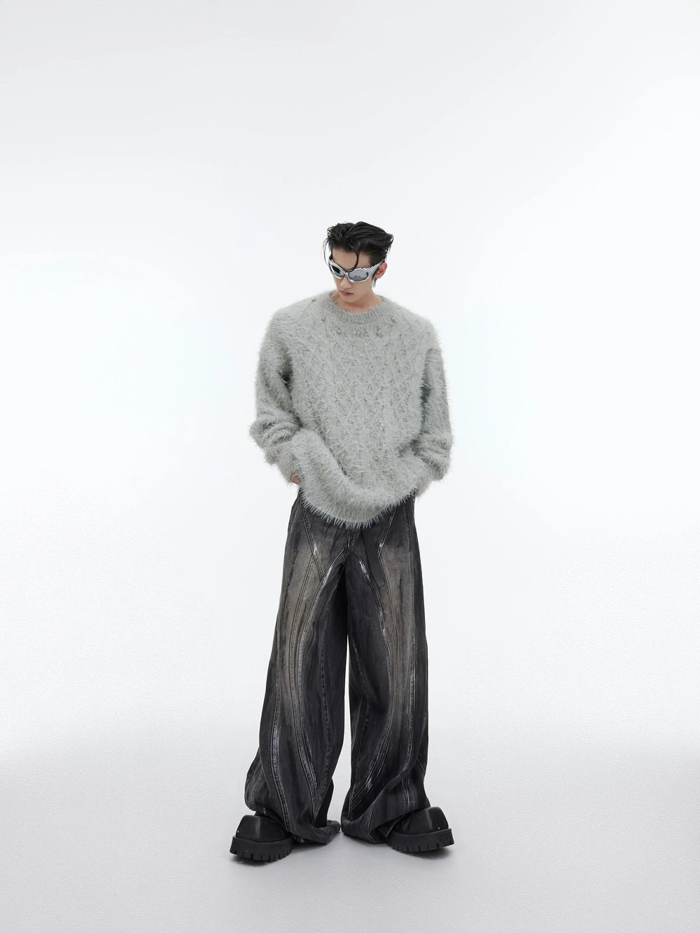 【23s September.】Solid Color Metallic Button Knitted Sweater ArtsKoreanMan