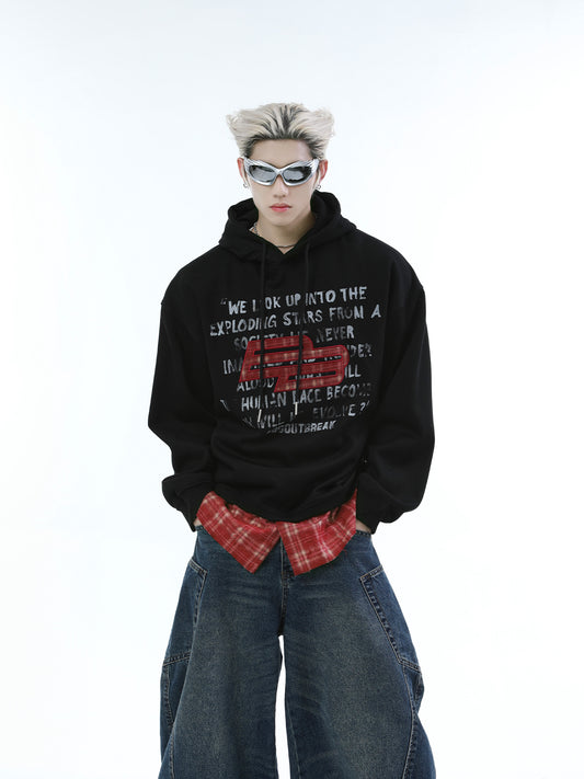 【24s Nov.】Embroidered Letter Design Hoodie ArtsKoreanMan