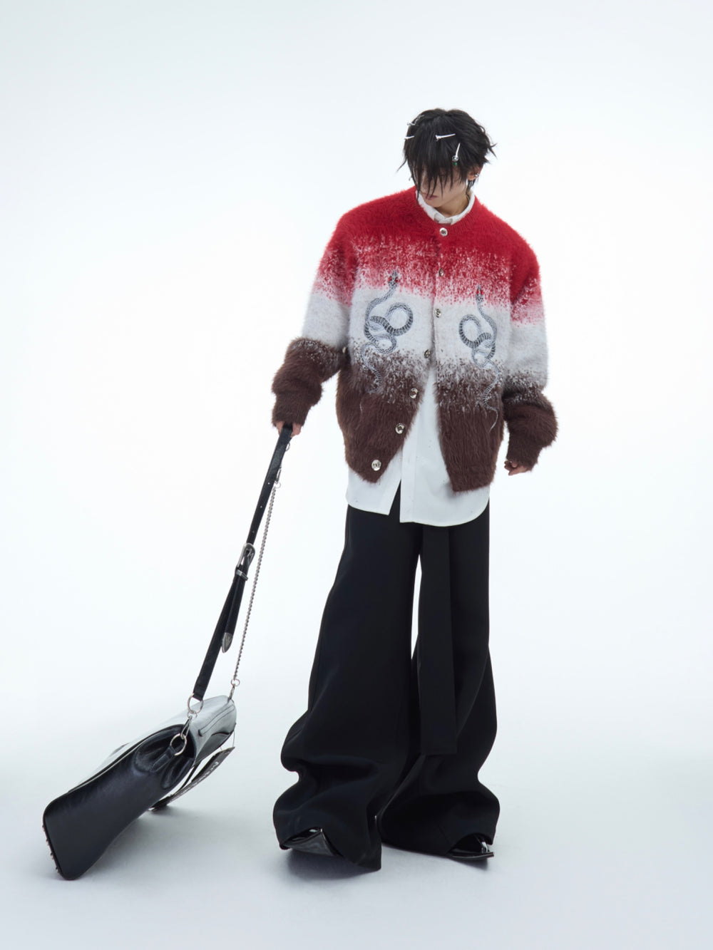 【24s Dec.】Faux Mink Snake Contrast Gradient Sweater ArtsKoreanMan