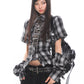 【25s Mar.】Plaid Backless Hollow Strap Detachable Shirt~