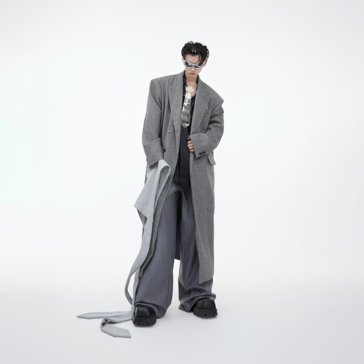 【24s Nov.】Niche Silhouette Hooded Wool Coat ArtsKoreanMan