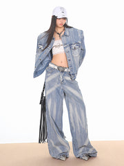 【24s Sep.】High-end Tie-dyed Washed and Bleached Jeans ArtsKoreanMan
