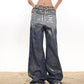 【23s January.】Coated Glossy Casual Graffiti Jeans