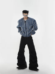 【23s Jun.】Fringed Shoulder Padded Denim Jacket ArtsKoreanMan