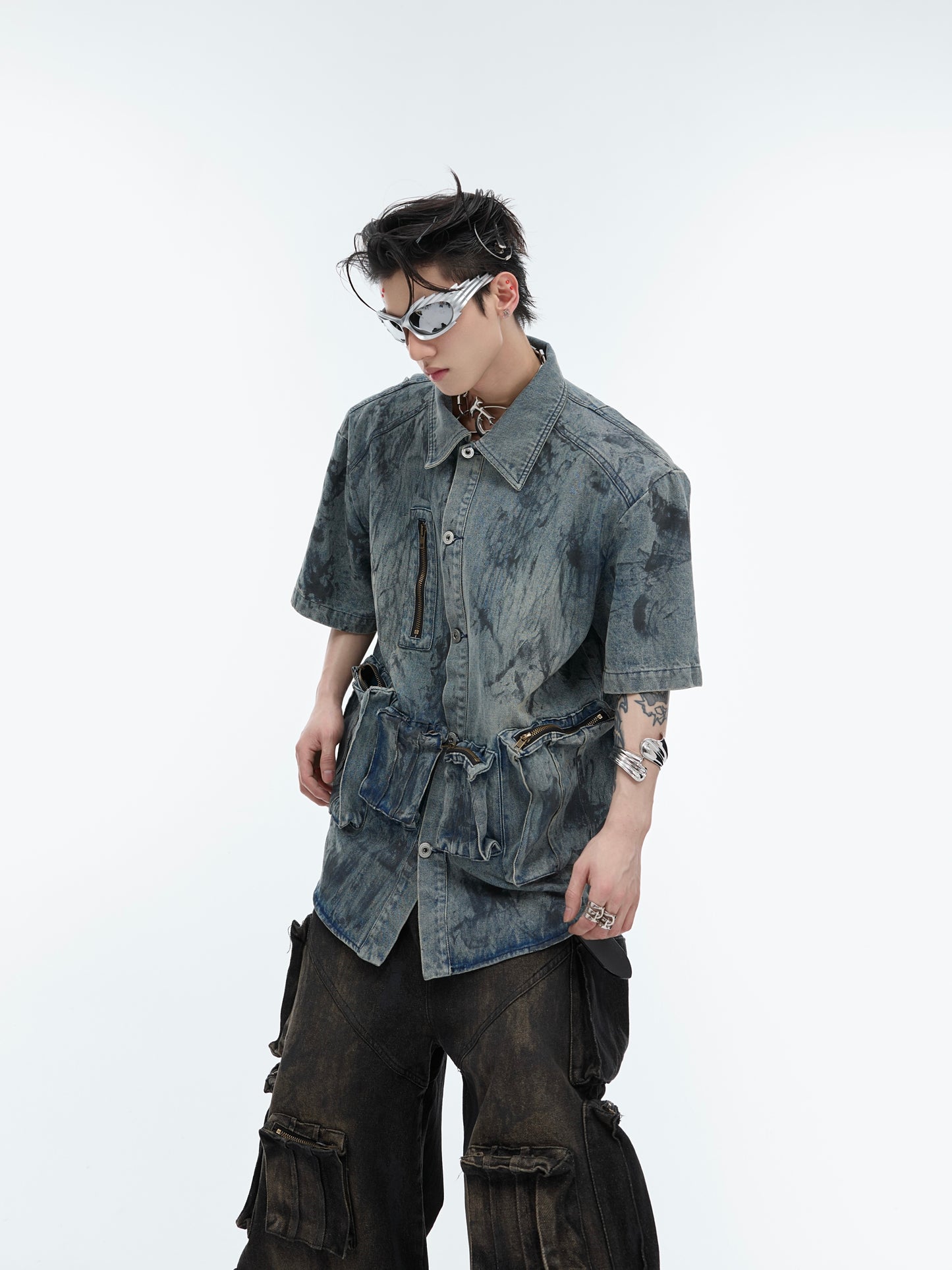 【24s June.】Retro Distressed Hand-painted Denim Jacket