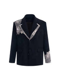 【25s Jan.】Lace Stitching High-end Double-breasted Suit
