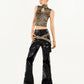 【25s Jan.】Hot Girl High Waist Slim Flared PU Leather Pants