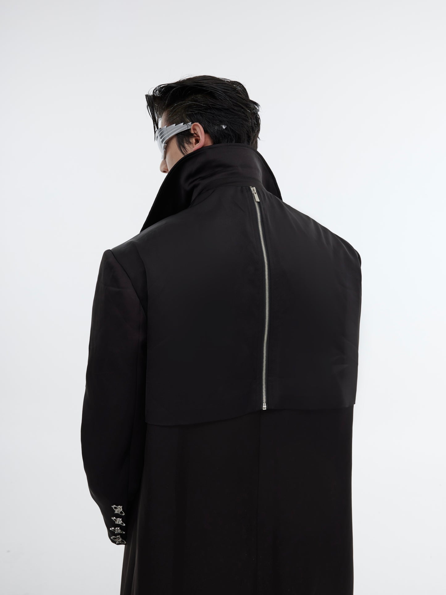 【23s October.】Double Layer Deconstructed Shoulder Padded Coat