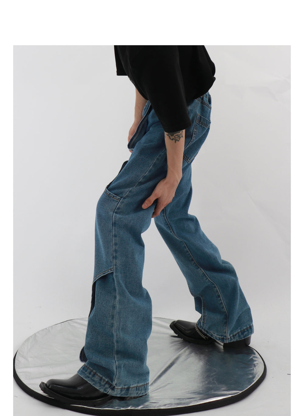 Double Layer Design Jeans ArtsKoreanMan