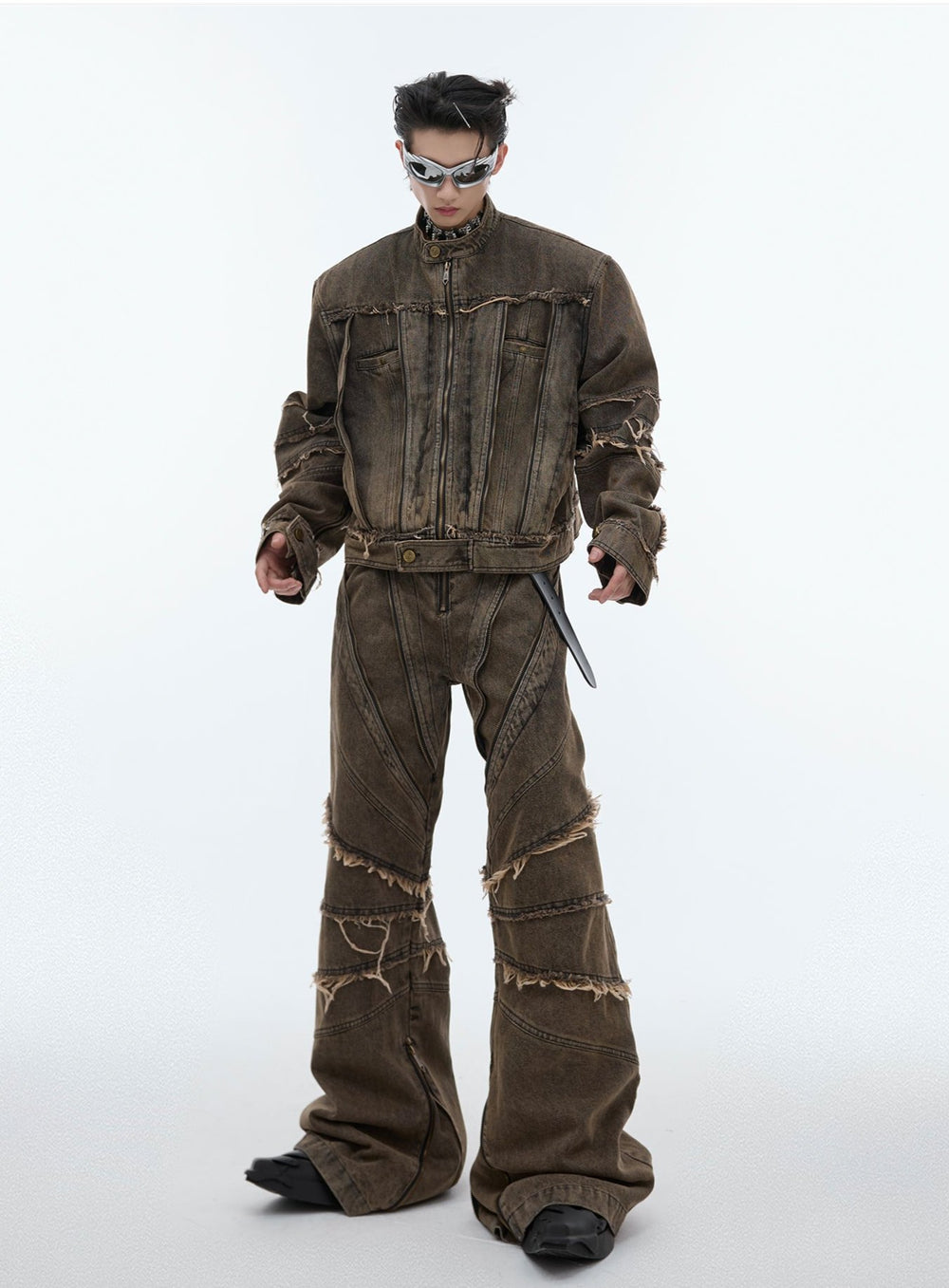 【24s Sep.】Metal Tassel Distressed Washed Denim Suit ArtsKoreanMan