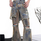 【24s Oct.】Wasteland Style Patchwork Distressed Jeans