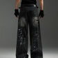 【24s Nov.】Street Deconstructed Graffiti Jeans