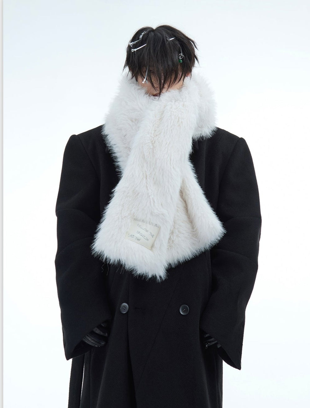 【24s Dec.】Faux Mink Solid Color Plush Scarf ArtsKoreanMan