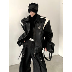 【23s November.】Black Patchwork Design Baseball Uniform ArtsKoreanMan