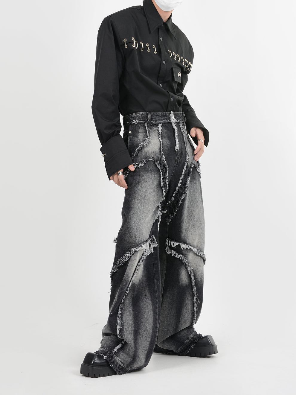 Urban Edge: Deconstructed Distressed Jeans for Unmatched Style ...