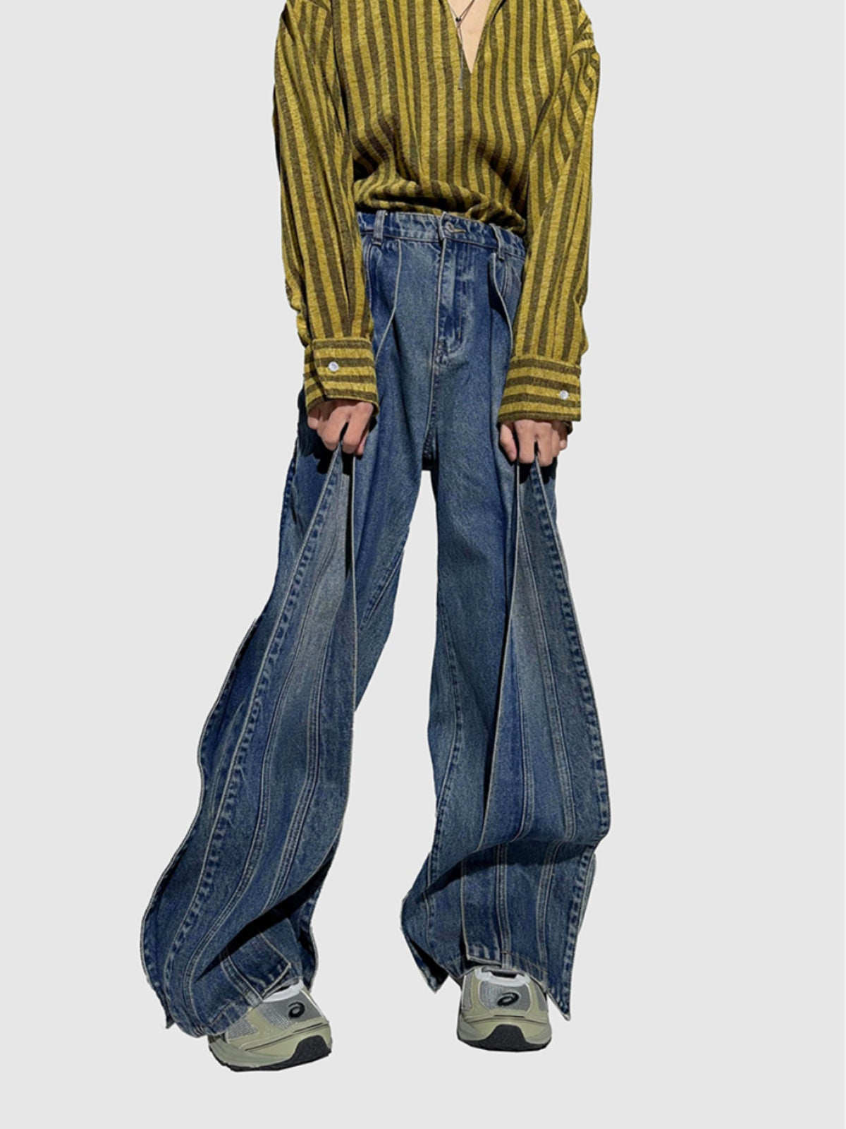 【23s July.】Multi-layer Patchwork Jeans