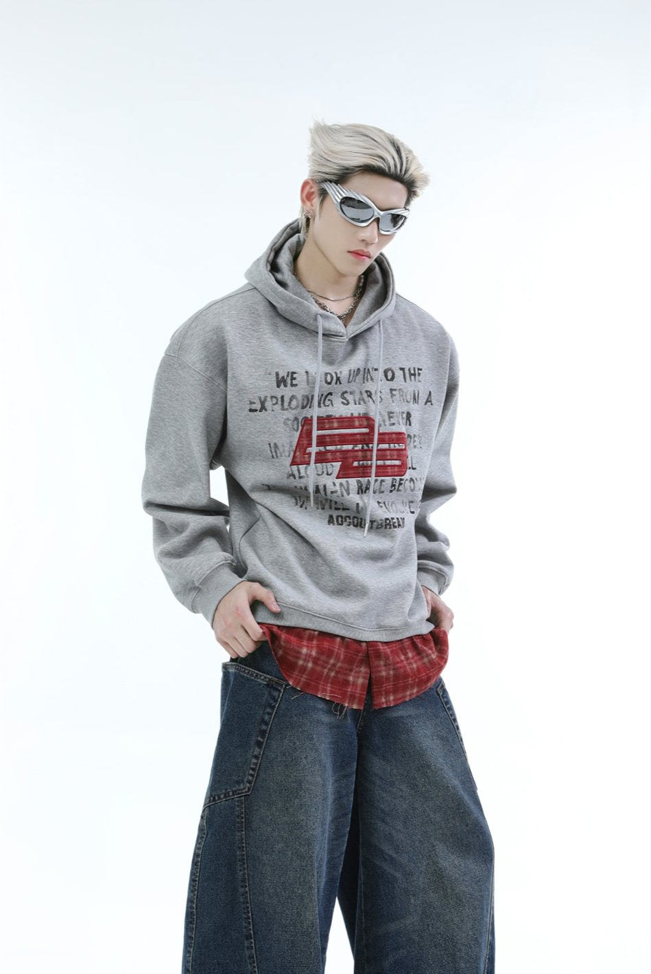 【24s Nov.】Embroidered Letter Design Hoodie ArtsKoreanMan