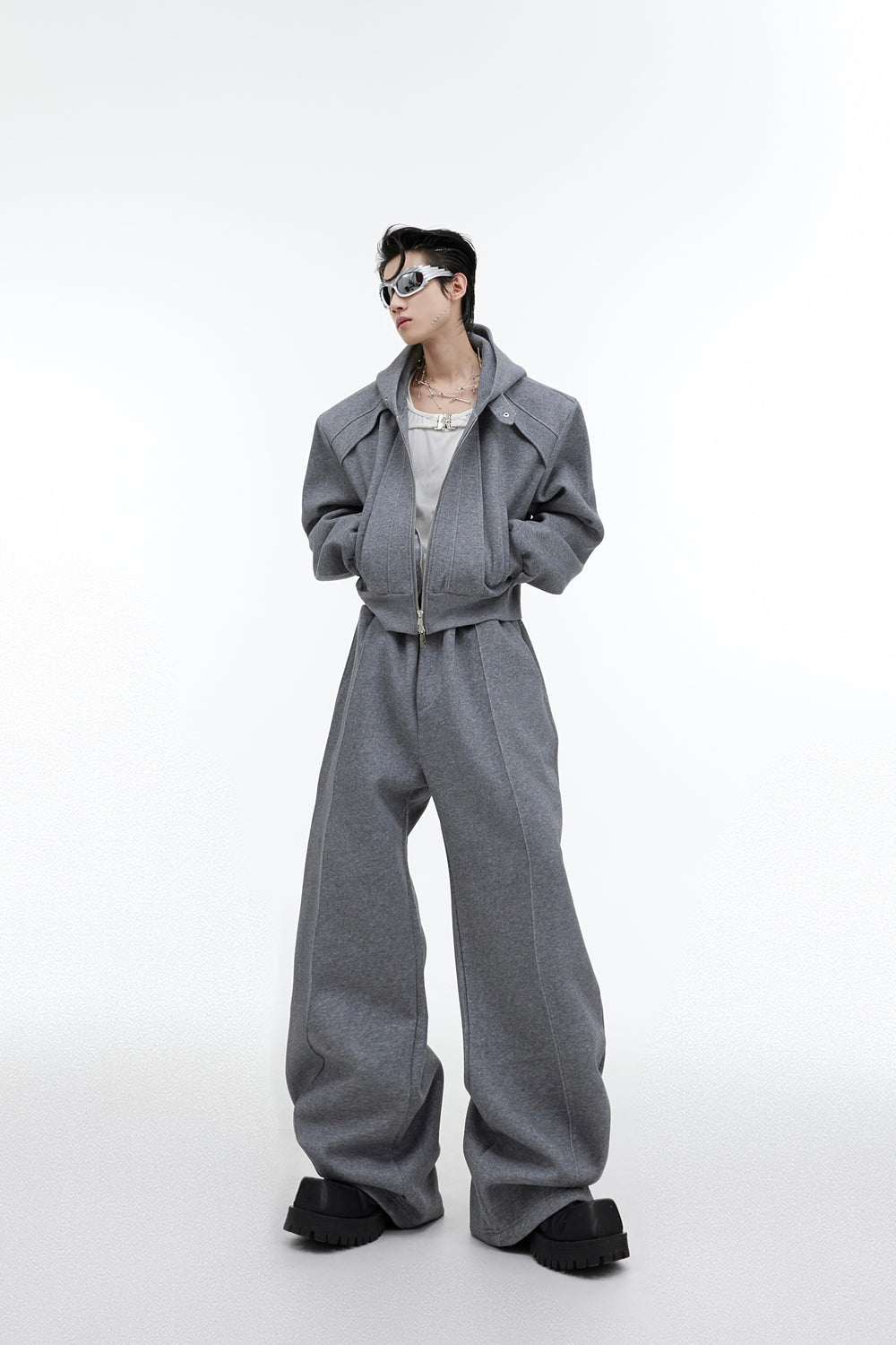 【23s October.】Fine Sparkly Hooded Sweatshirt Set ArtsKoreanMan