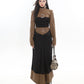 【23s December.】Black and Brown Patchwork Leather Hottie Dress