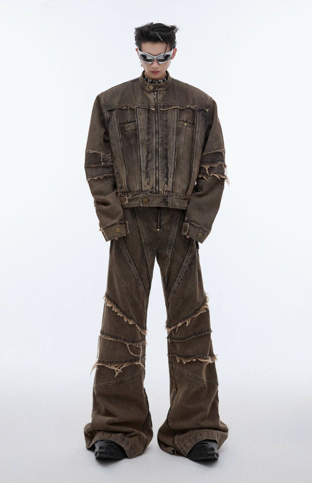 【24s Sep.】Metal Tassel Distressed Washed Denim Suit ArtsKoreanMan