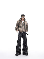 【24s January.】Retro Graffiti Metallic Hooded Sweatshirt ArtsKoreanMan