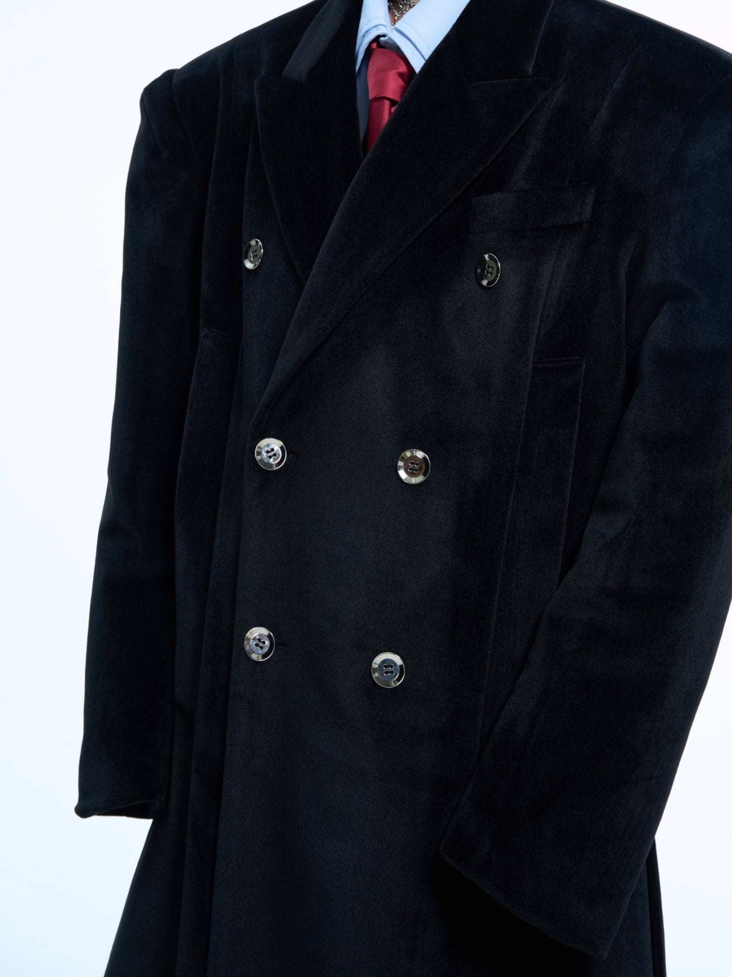 【24s Nov】Heavy Double-breasted Three-dimensional Silhouette Woolen Coat