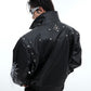 【24s Sep.】Spiderweb Metal Studded Tassel Leather Jacket