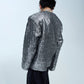 【24s Nov.】Metallic Coated Irregular Silver Texture Sweater