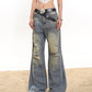 【24s March.】Distressed High Waisted Jeans