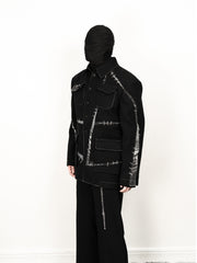 【25s Feb.】Thick Contrast Color Stitching Woolen Jacket