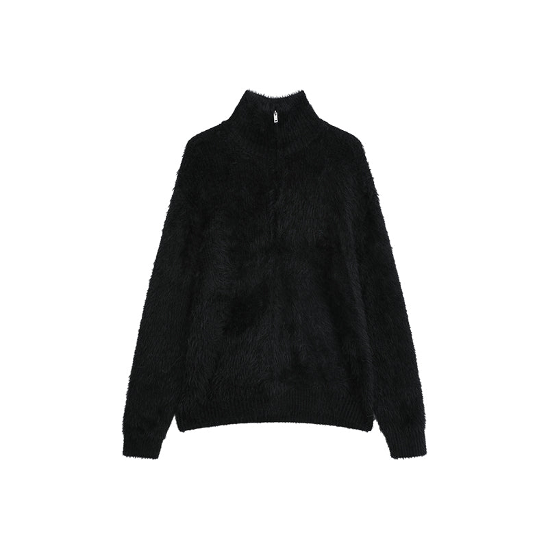 【24s Dec.】Half-Zip High Neck Knit Sweater ArtsKoreanMan