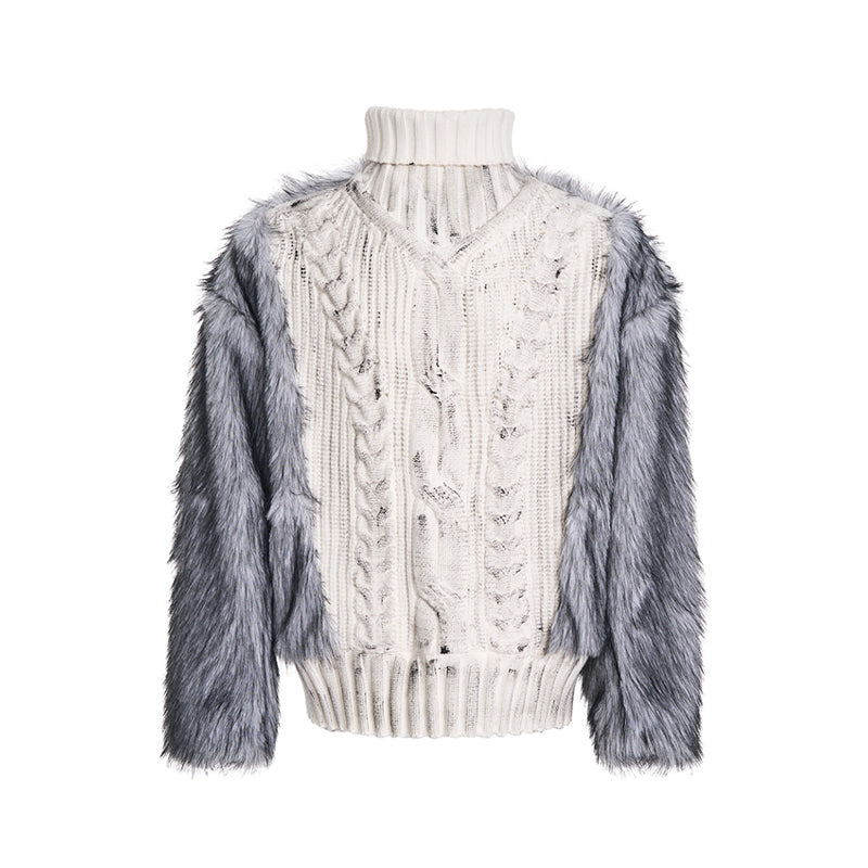 【24s Dec.】Fur Collar Knit Sweater ArtsKoreanMan