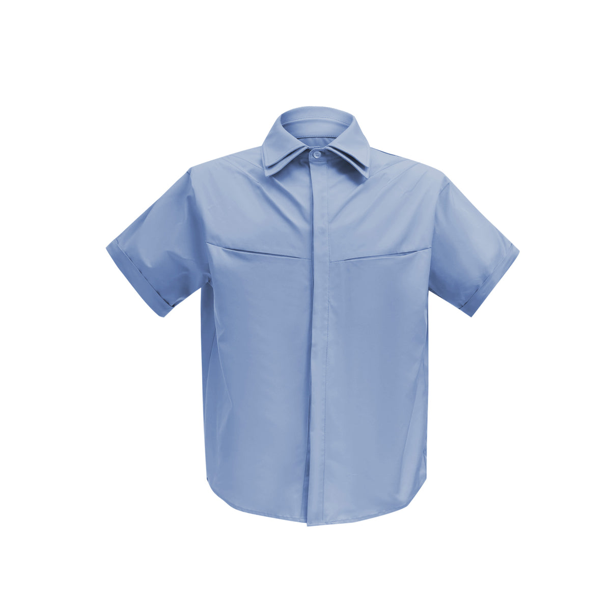 【24s July.】Deconstructed Double Layer 3D Pleated Short Sleeve Shirt ArtsKoreanMan