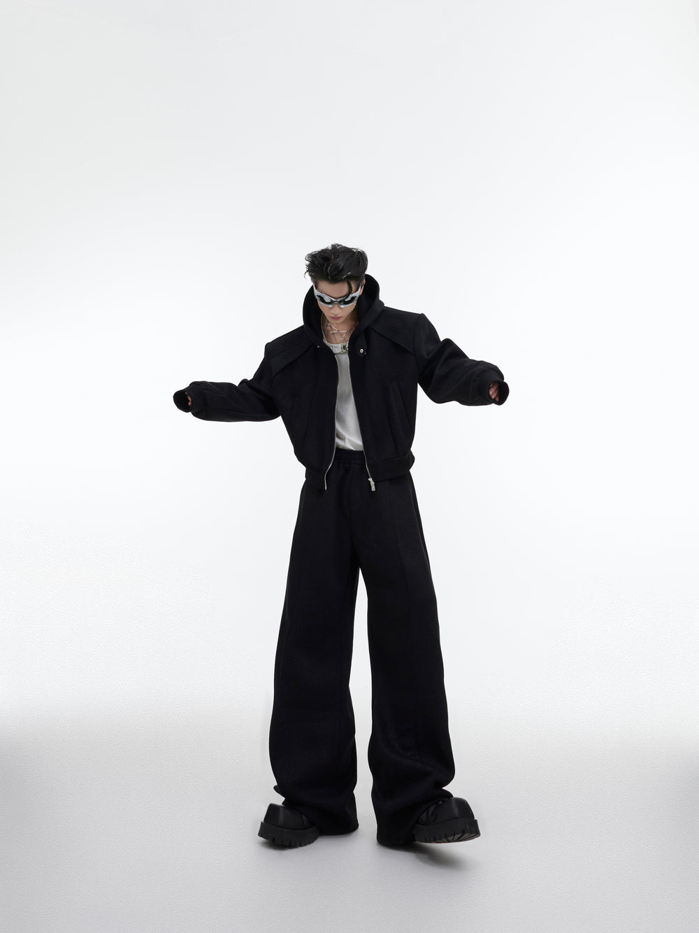 【23s October.】Fine Sparkly Hooded Sweatshirt Set ArtsKoreanMan