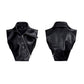 【25s Sep.】High Collar Oblique Zipper PU Leather Vest