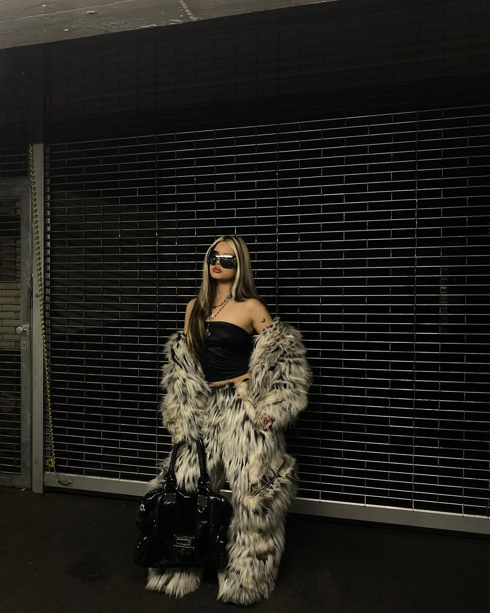 Leopard Plush Faux Fur Jacket / Pants Artskoreanman