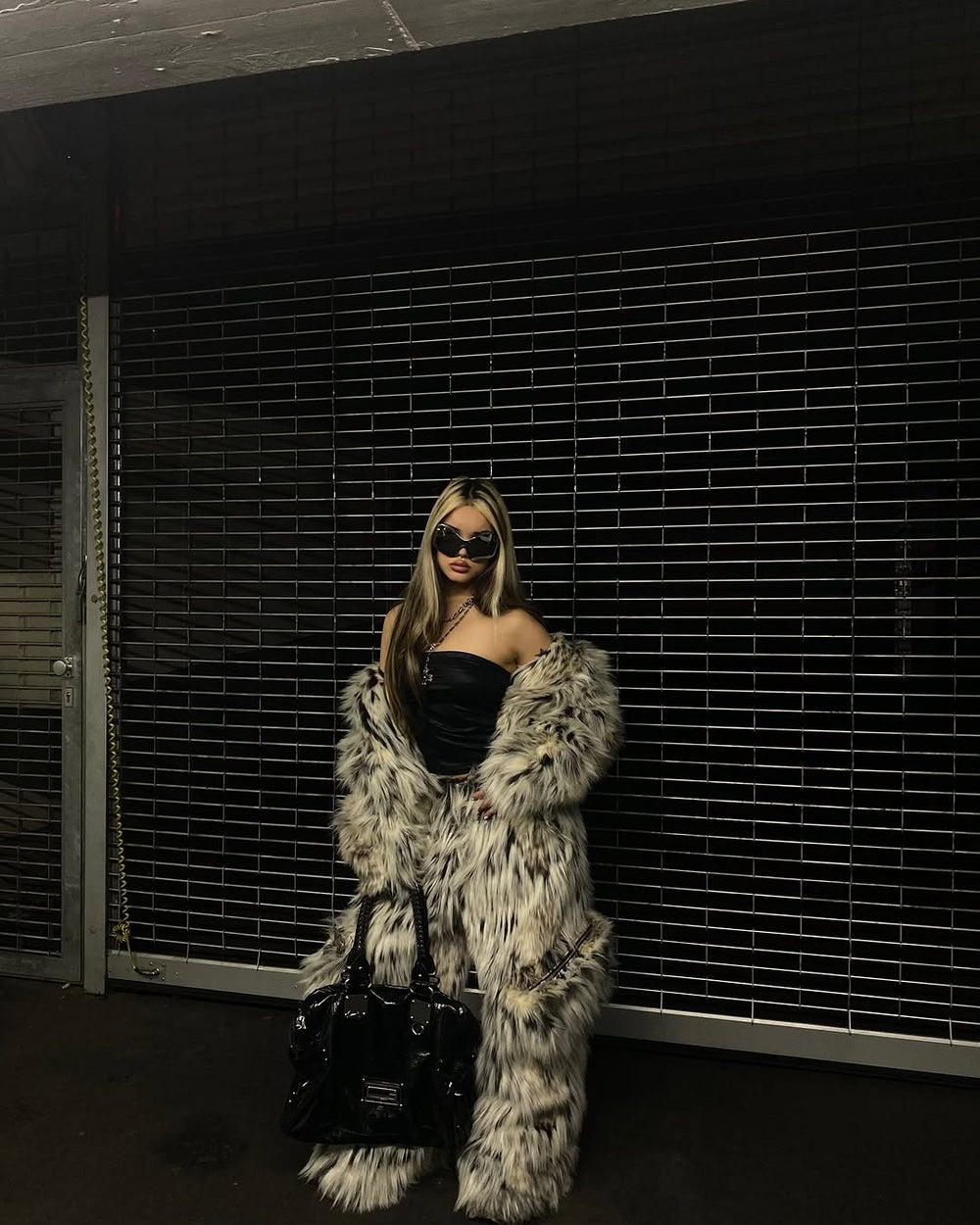 Leopard Plush Faux Fur Jacket / Pants Artskoreanman