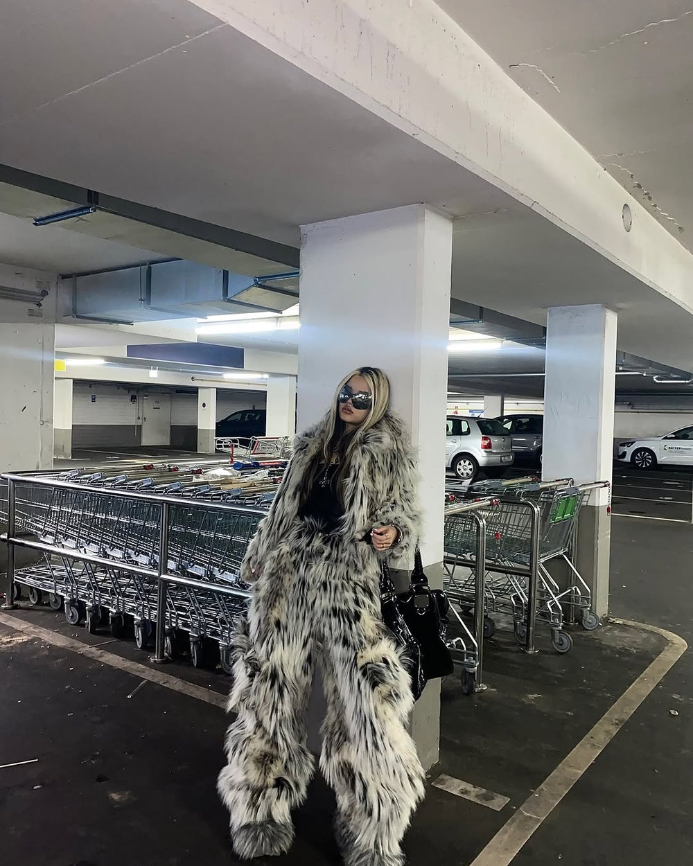 Leopard Plush Faux Fur Jacket / Pants Artskoreanman