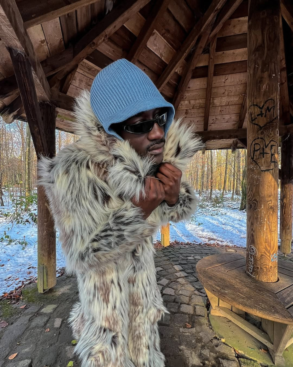 Leopard Plush Faux Fur Jacket / Pants Artskoreanman