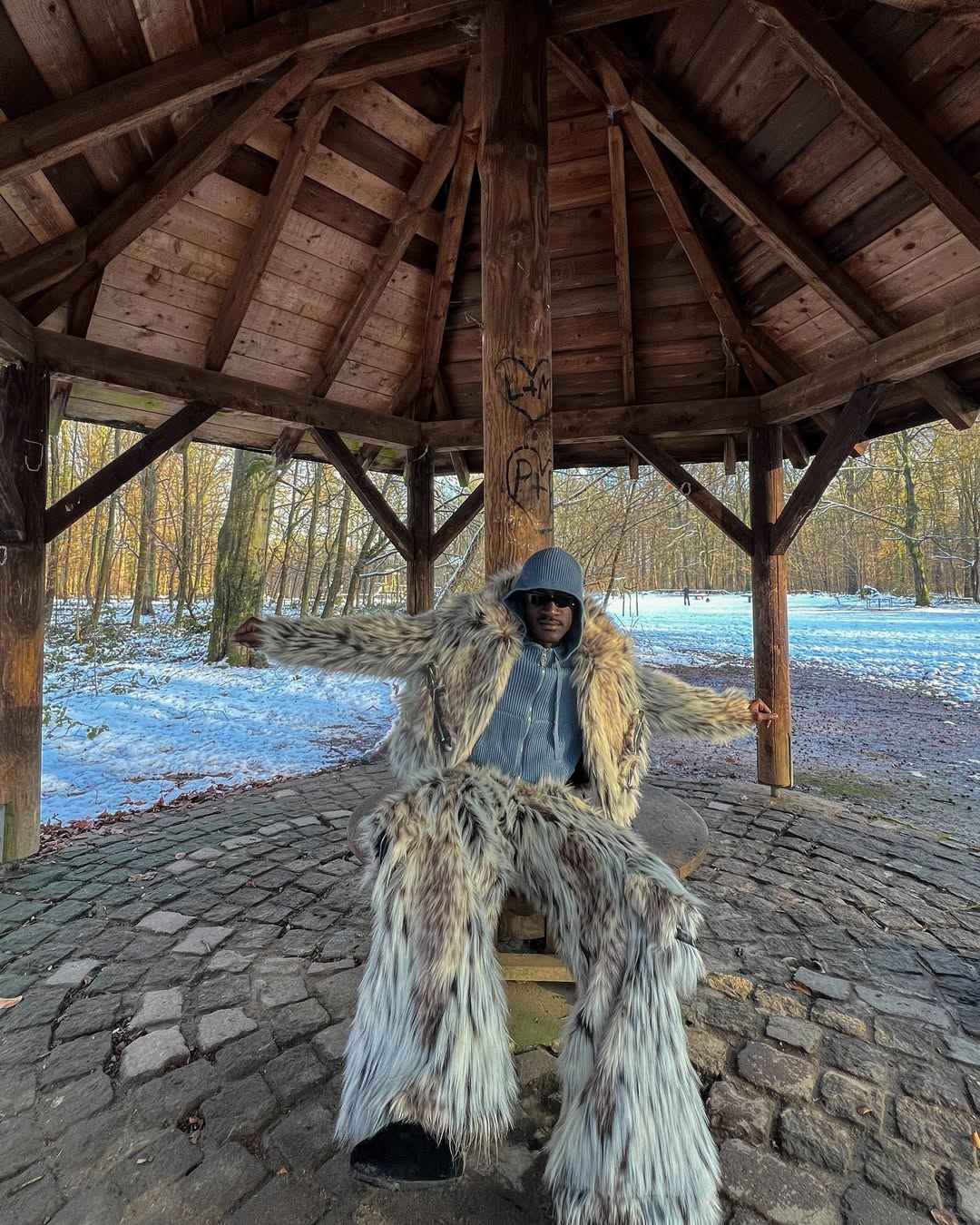 Leopard Plush Faux Fur Jacket / Pants Artskoreanman