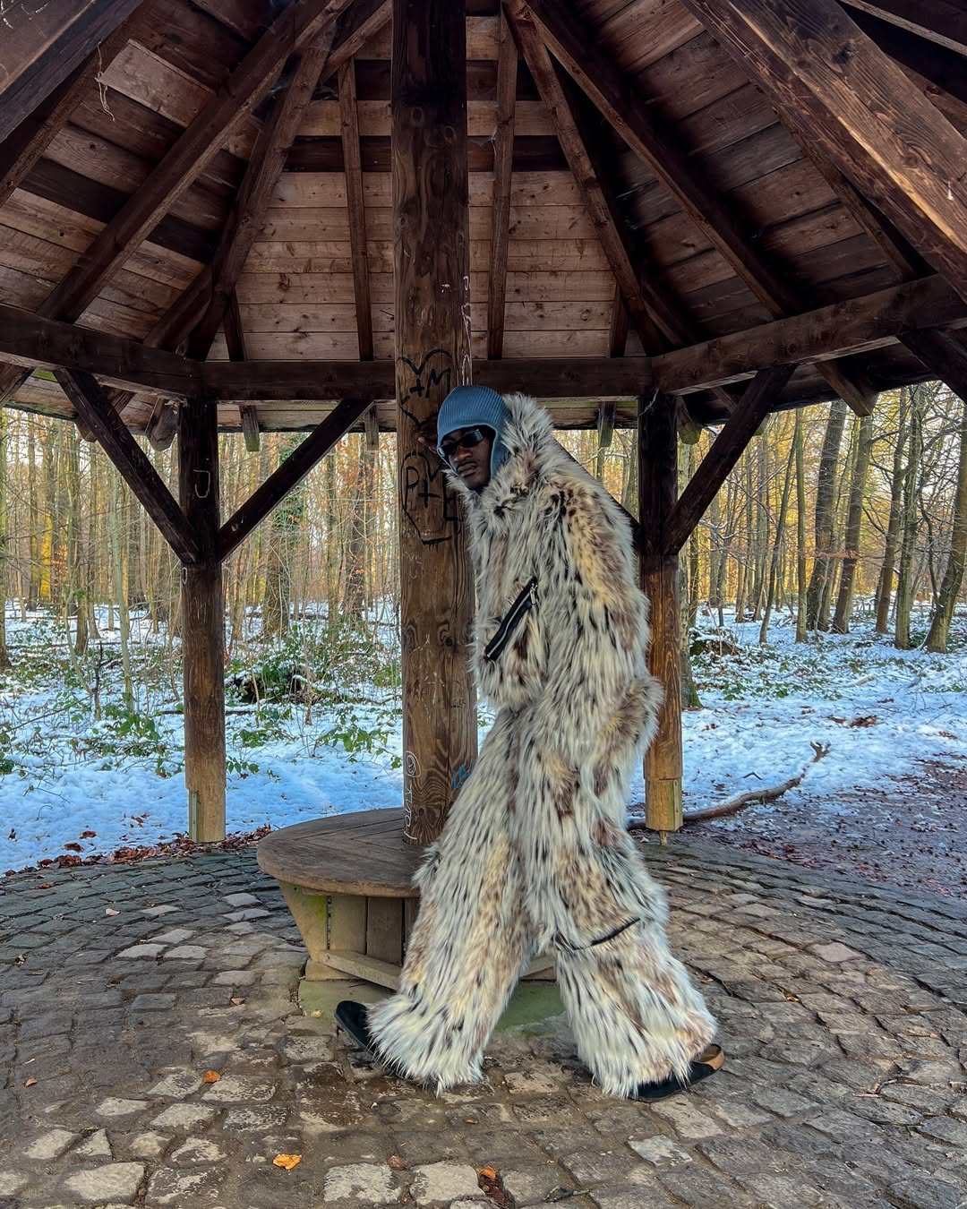 Leopard Plush Faux Fur Jacket / Pants Artskoreanman