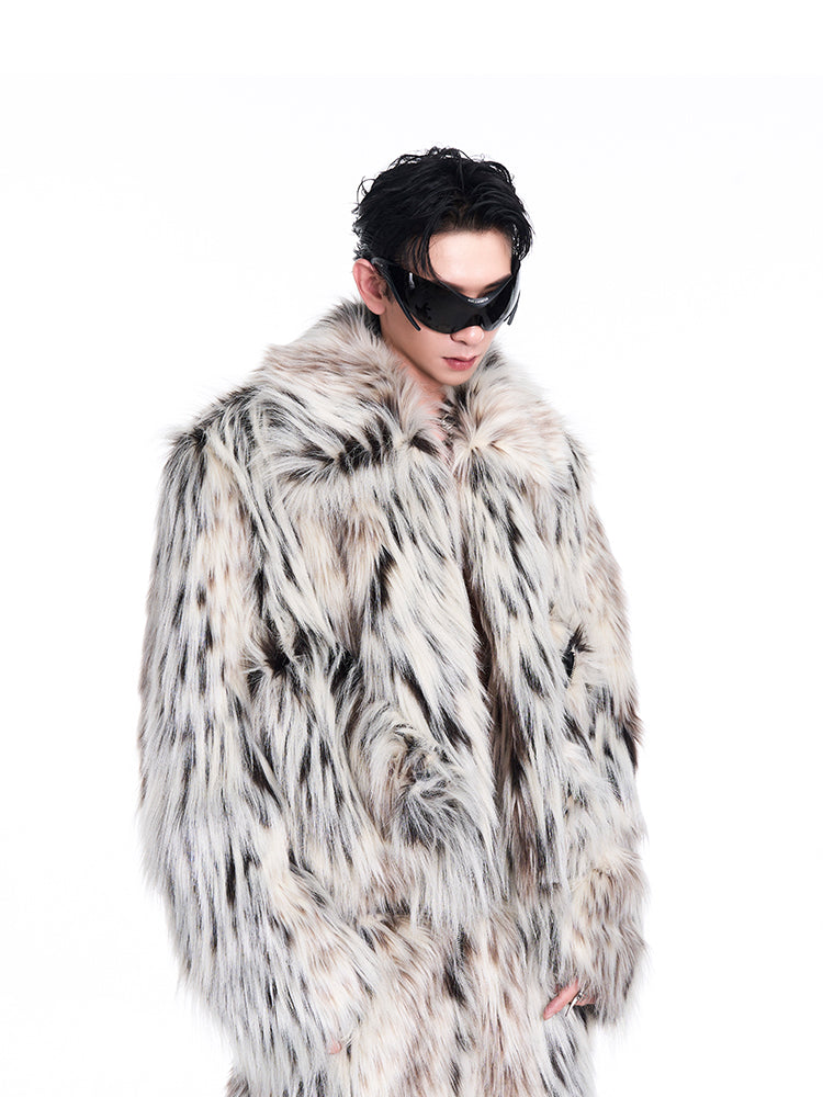 Leopard Plush Faux Fur Jacket / Pants Artskoreanman