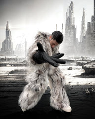 Leopard Plush Faux Fur Jacket / Pants Artskoreanman