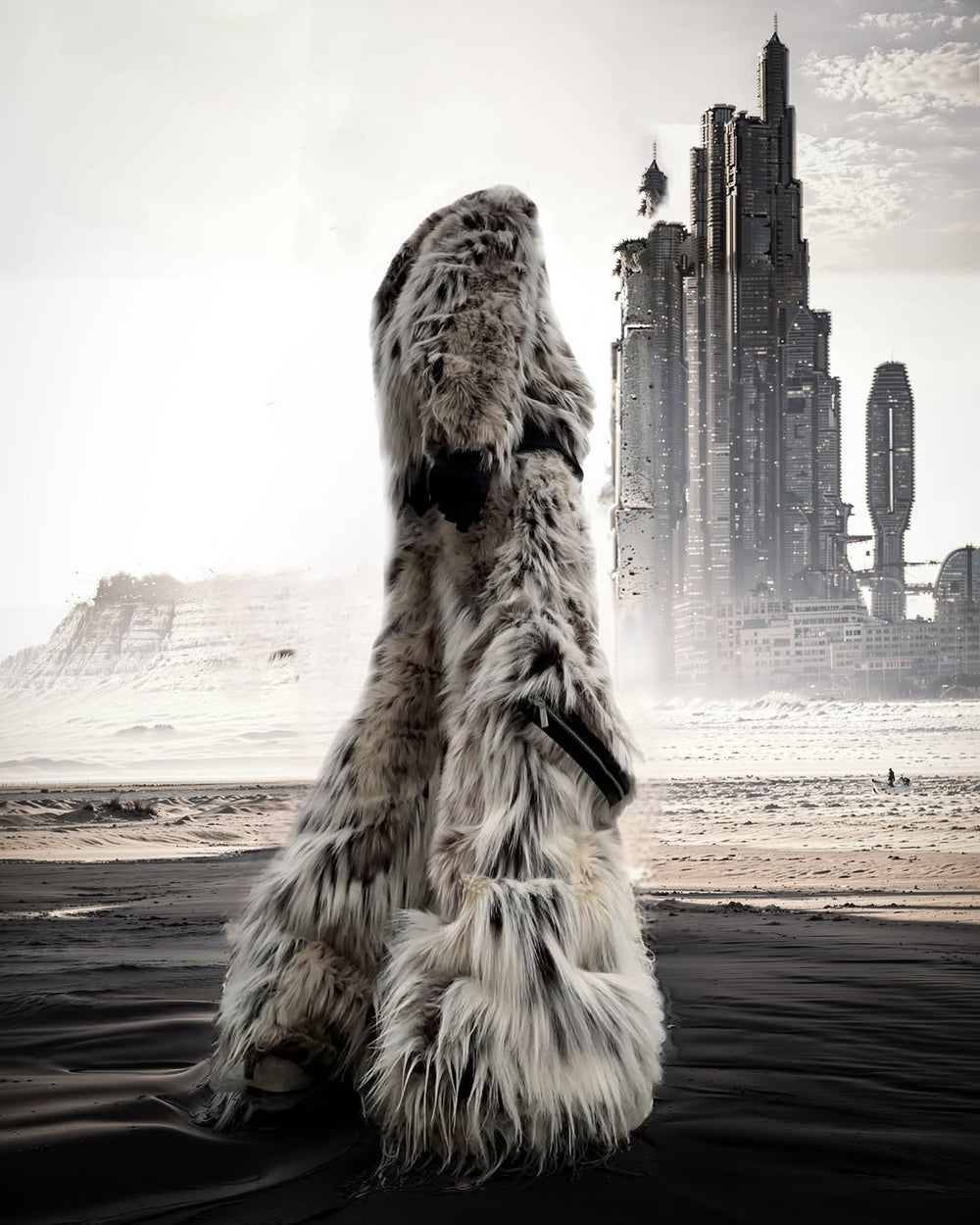 Leopard Plush Faux Fur Jacket / Pants Artskoreanman 2