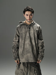 【25s Sep.】Vintage Tie-dye Embroidered Hoodie