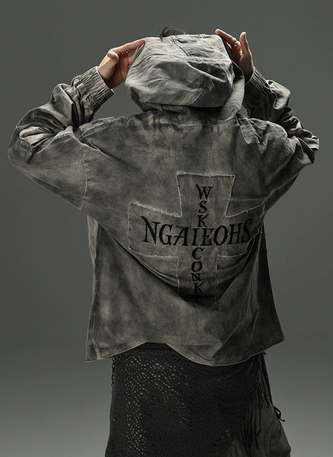 【25s Sep.】Vintage Tie-dye Embroidered Hoodie