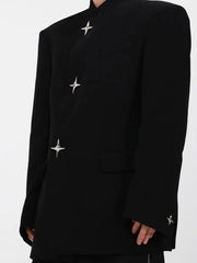 High Shoulder Black Jacket ArtsKoreanMan