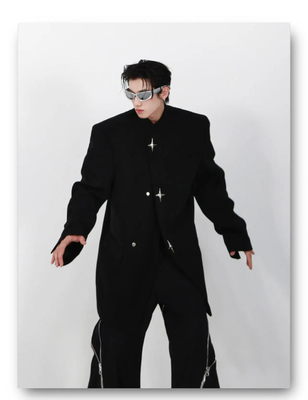 High Shoulder Black Jacket ArtsKoreanMan